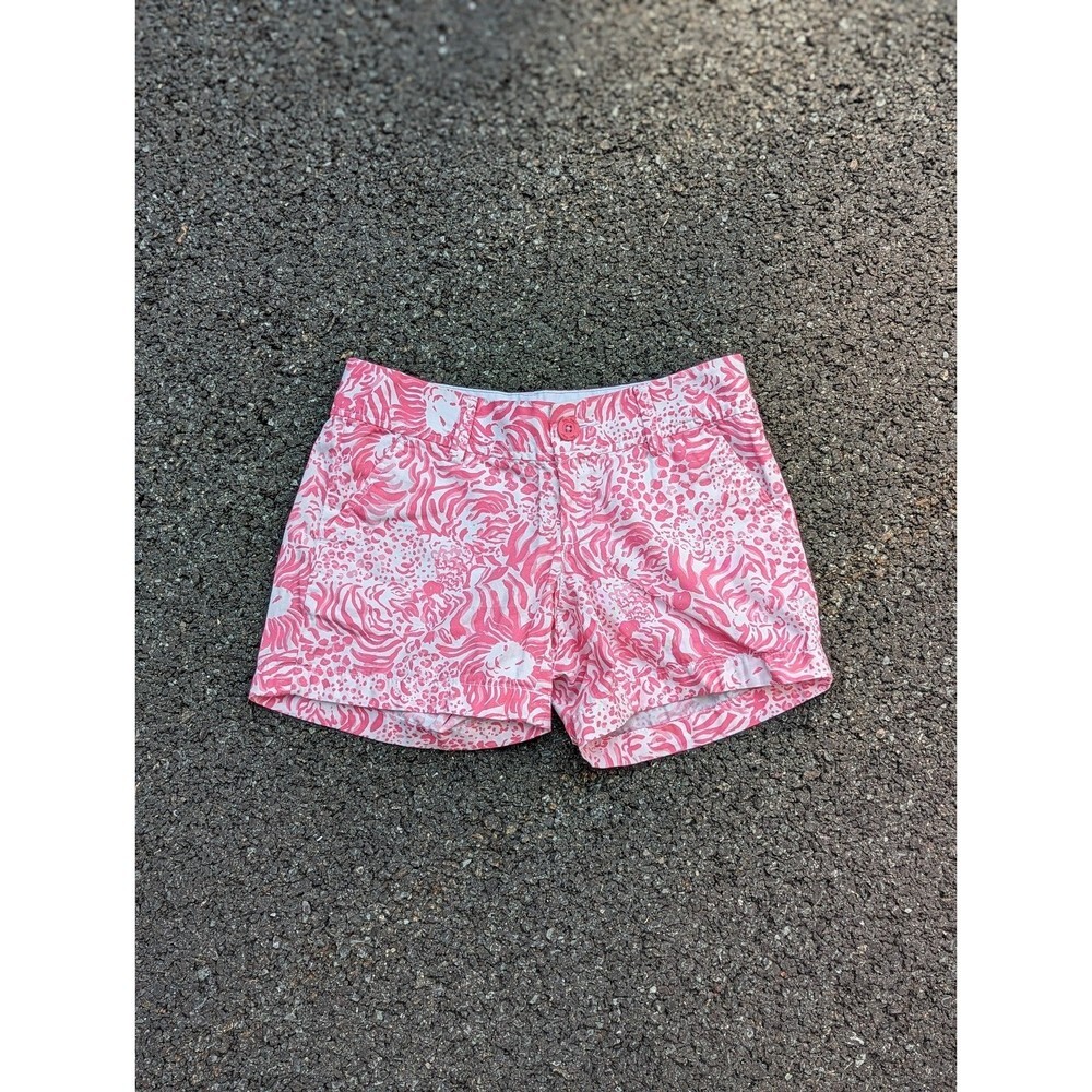 Lilly Pulitzer Size 00 Pink‎ & White Callahan Shorts Shorts